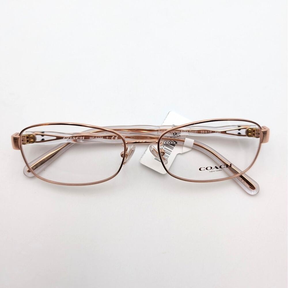 Coach Rose Gold Metal Oval Sunglasses